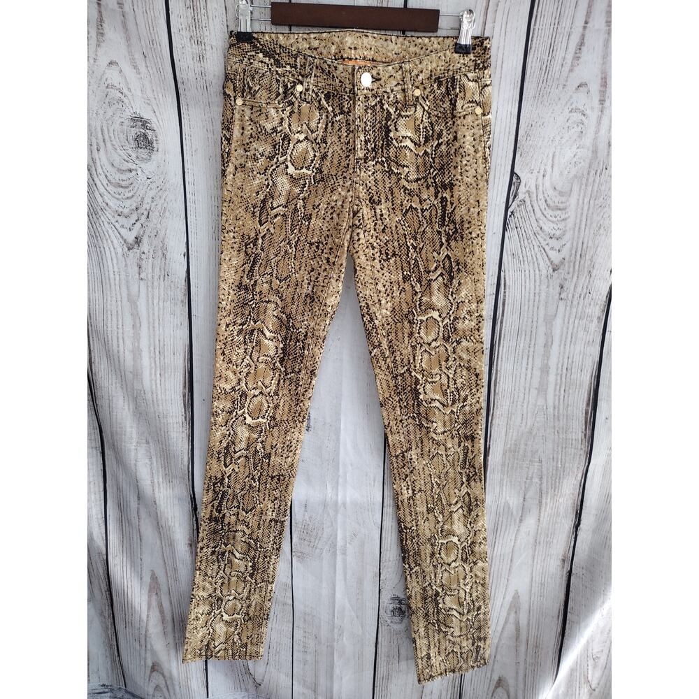 Tory Burch Snakeskin Python Print Super Skinny Je… - image 2